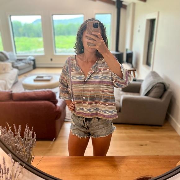 Boho cropped shirt - Picture 3 of 4